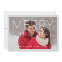 Modern God jul övertäckning med foto