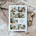 Modern God jul Photo Collage Julkort<br><div class="desc">Fira årstiden i stil med ett "Modern God jul"-fotosamlingskort för helgdag. Den här eleganta designen gör att du kan visa speciella stunder i många med ett rutnät av vackert utformade foton, skapande en kollage som berättar årets historia. Rent linjer, minimalistiska accenter och typografi av eleganten ger contemporary, medan festive inslag...</div>