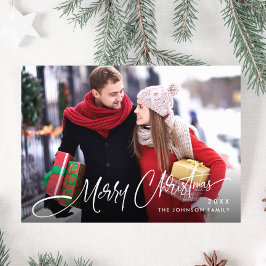 Modern God jul PHOTO Hälsning Helgdag Card Julkort