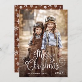 Modern God jul PHOTO Hälsning Julkort