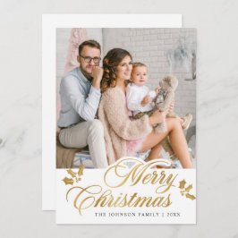 Modern God jul PHOTO Hälsning Julkort