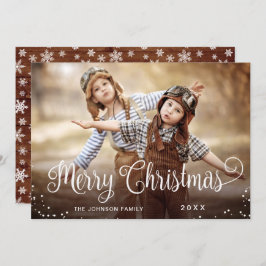 Modern God jul PHOTO Hälsning Julkort