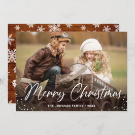 Modern God jul PHOTO Hälsning Julkort