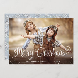 Modern God jul PHOTO Hälsning Julkort