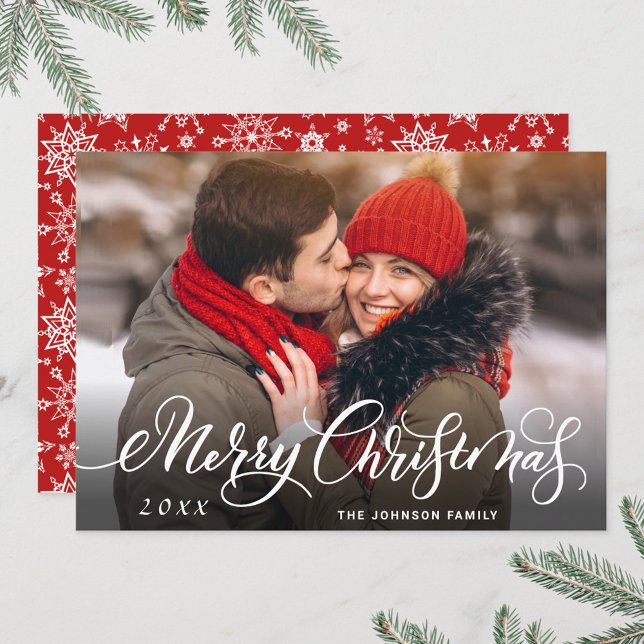 Modern God jul PHOTO Hälsning Julkort (Skapare uppladdad)