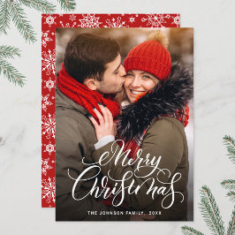 Modern God jul PHOTO Hälsning Julkort