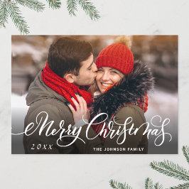 Modern God jul PHOTO Hälsning Julkort