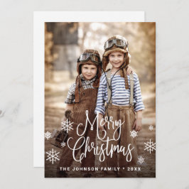 Modern God jul PHOTO Hälsning Julkort