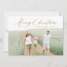 Modern God jul Photo Helgdag Card