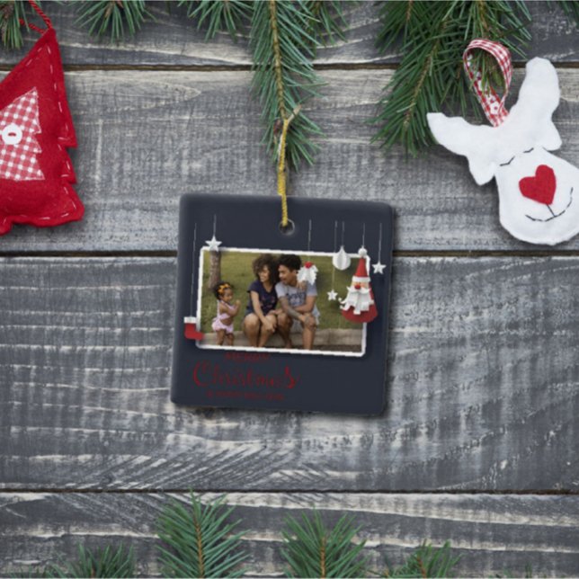 Modern God jul Photo Julgransprydnad Keramik (Skapare uppladdad)