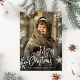 Modern God jul PHOTO QR-kod Julkort