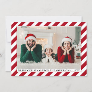 Modern God jul Photo Red Rand Julkort