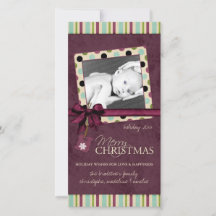 Modern God jul Polka dots-fotokort