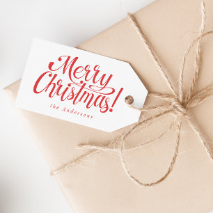 Modern God jul Presentetikett
