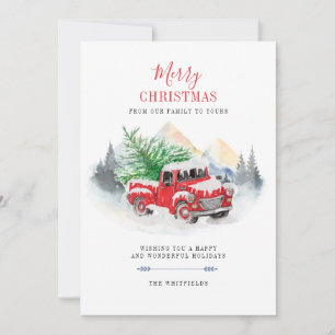 Modern God jul Red Lastbil Buffalo-familjen