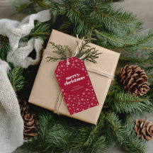 Modern God jul Red med Snowflake Mönster