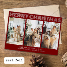 Modern God jul Red Photo