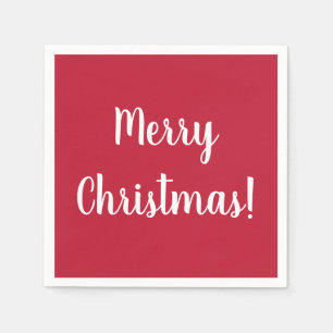 Modern God jul Red & White Typography Pappersservett