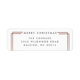 Modern God jul Returadress Etikett