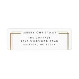 Modern God jul Returadress Etikett
