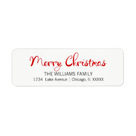 Modern God jul Returetiketter Returadress Etikett