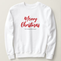 Modern God Jul Röd Skript Familjenamn