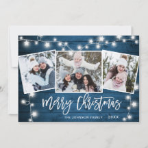 Modern God jul Rustic 3 PHOTO Hälsning