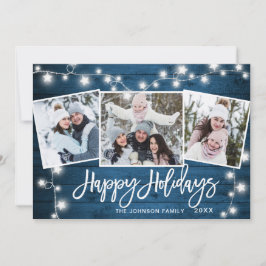 Modern God jul Rustic 3 PHOTO Hälsning Julkort