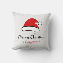 Modern God jul Santa Hat Dekorativ kudde