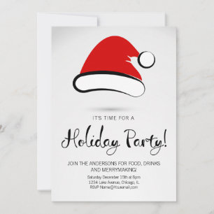 Modern God jul Santa Hat Helgdag Card Julkort