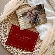 Modern God jul Script One Photo Guld