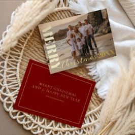 Modern God jul Script One Photo Guld