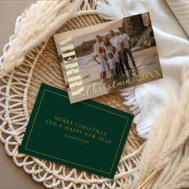 Modern God jul Script One Photo Guld