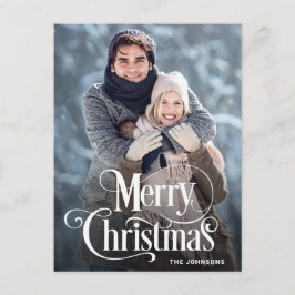 Modern God Jul Semester FOTO Julhälsning Post Vykort