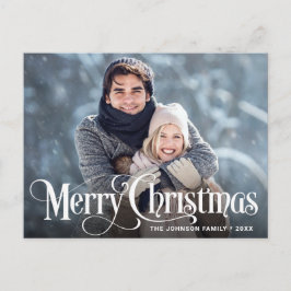 Modern God Jul Semester FOTO Julhälsning Post Vykort