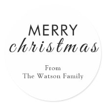 Modern God jul-skriptrunda etikett