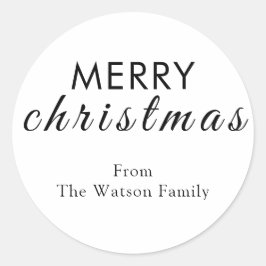 Modern God jul-skriptrunda etikett