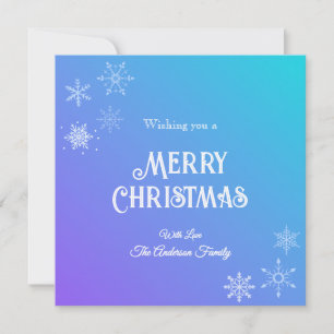 Modern God jul Snowflake Lila Turcos Julkort
