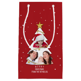 Modern God jul Träd Photo Collage Red