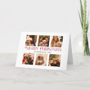 Modern God jul-typografi - multifoto Helgkort