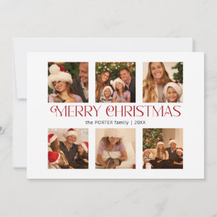 Modern God jul-typografi - multifoto Julkort