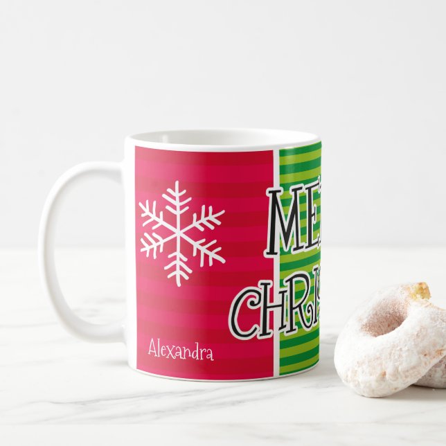 Modern God jul Typography-Personlig Kaffemugg (Med munk)
