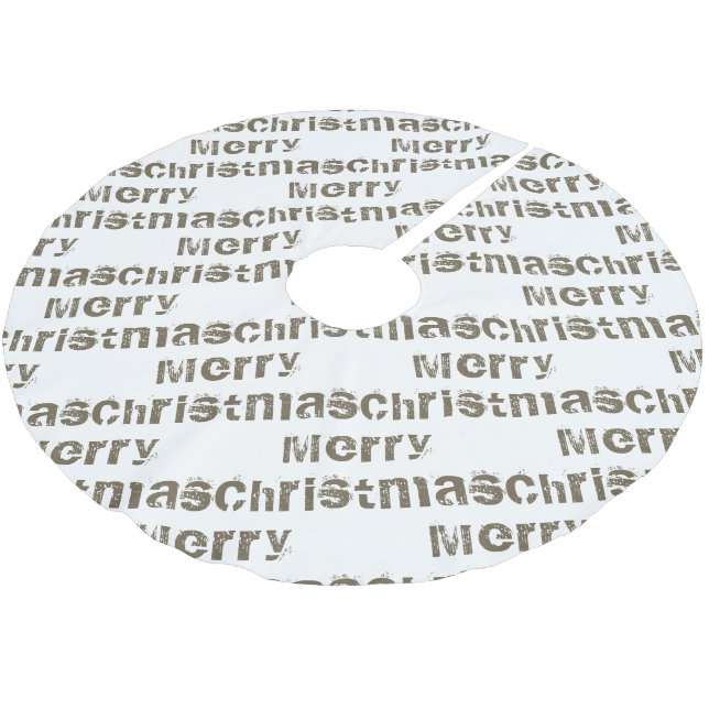 Modern God jul White Helgdag Julgransmatta Borstad Polyester (Vinklad)