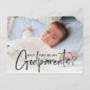 Modern Godföräldrar Frieri Photo Vykort