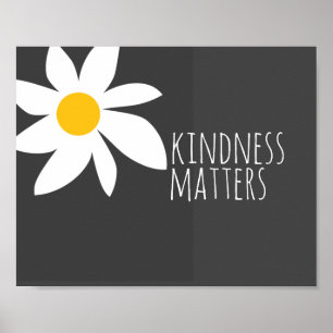 Modern godhet citerar daisy grått och vit poster