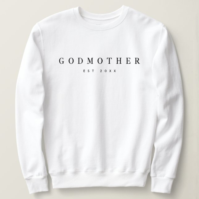 Modern Godmoder Etablerad Elegant Typografi T Shirt (Design framsida)