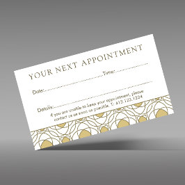 Modern Gold Geometric Appointment Card Tidsbeställning Kort