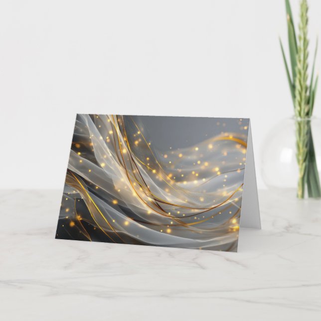 Modern Gold Swirl Greeting Card Kort (Framsida)