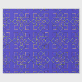 Modern Gold-Tone Geometric Pattern Wrapping Paper Presentpapper