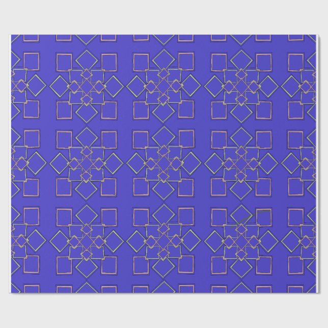 Modern Gold-Tone Geometric Pattern Wrapping Paper Presentpapper (Platt)